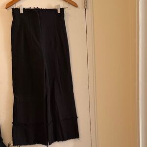 Zara Black Textured Trousers